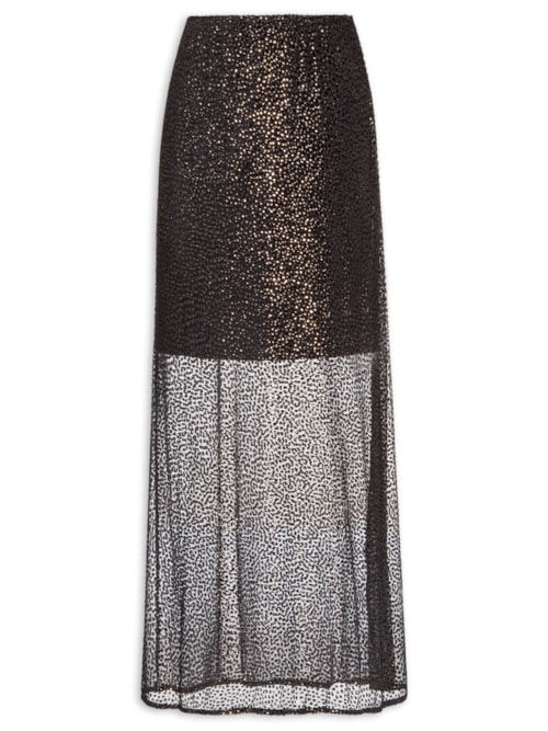 Saia Paula Midi - Preto