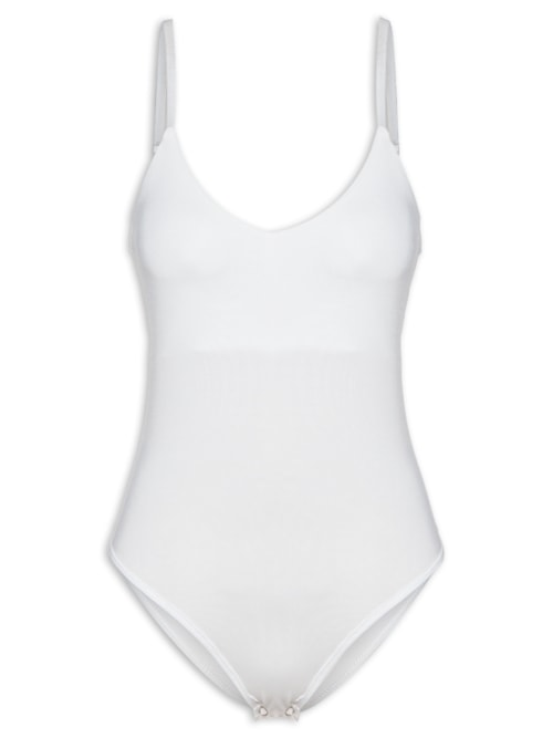 Body Feminino Alças Finas Reguláveis - Off White Body Feminino Alças Finas Reguláveis - Off White