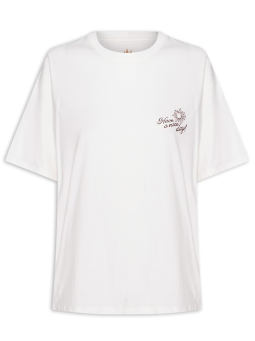 Camiseta Feminina Silk Rio De Janeiro - Off White Camiseta Feminina Silk Rio De Janeiro - Off White