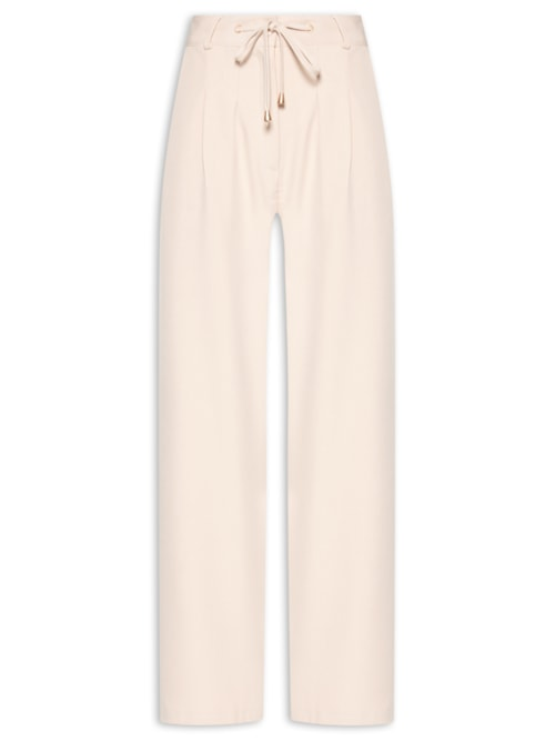 Calça Feminina Pantalona Alfaiataria - Bege