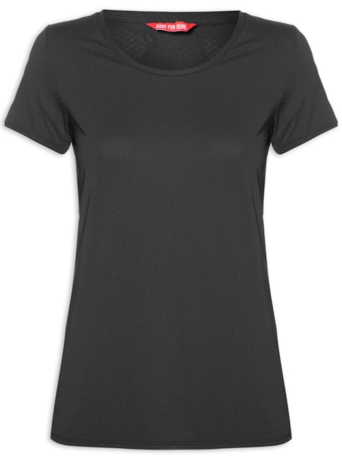 Camiseta Feminina Sportswear Manga Curta - Preto Camiseta Feminina Sportswear Manga Curta - Preto