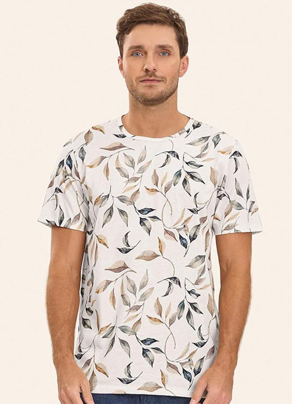 Camiseta Masculina - Bege Camiseta Masculina - Bege