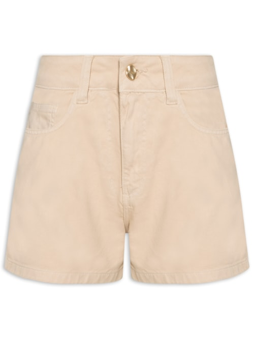 Short Feminino Liso - Bege