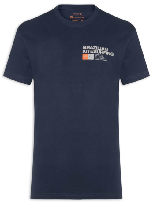 Camiseta Masculina Manga Curta Vintage Brazilian Kitesurfing - Azul Camiseta Masculina Manga Curta Vintage Brazilian Kitesurfing - Azul
