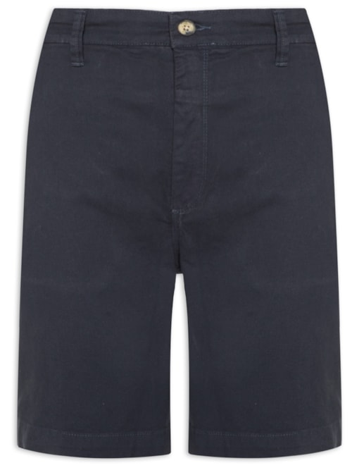 Bermuda Masculina Chino em Sarja Tinturada - Azul