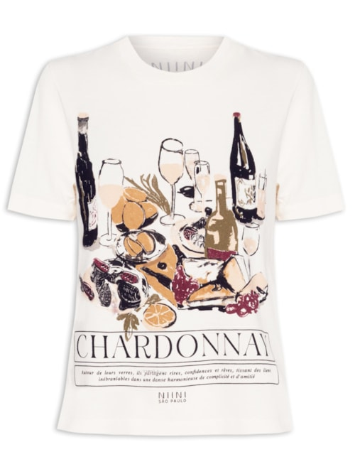 Camiseta Feminina Chardonnay - Off White Camiseta Feminina Chardonnay - Off White