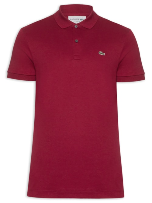 Polo Masculina Regular Fit Em Algodão Pima - Vermelho