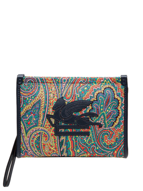 Bolsa Feminina Pouch Arnica Jacquard - Azul Bolsa Feminina Pouch Arnica Jacquard - Azul