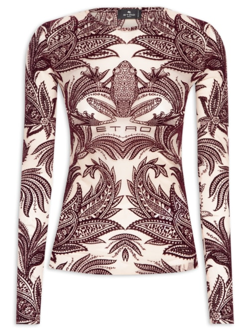Blusa Feminina Estampada - Vinho Blusa Feminina Estampada - Vinho