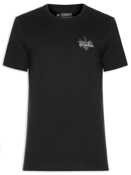 Camiseta Masculina Estampada Works Better GT - Preto