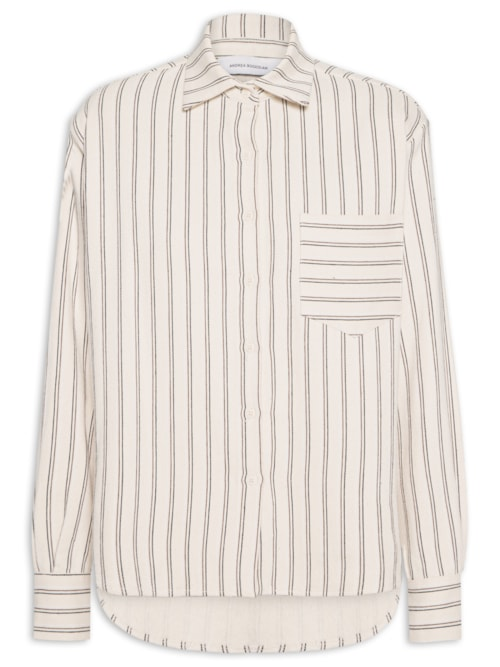 Camisa Feminina Jacquard Iolane - Bege Camisa Feminina Jacquard Iolane - Bege