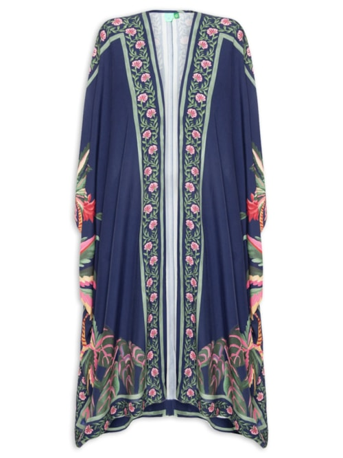 Kimono Feminino Encanto da Natureza - Azul Kimono Feminino Encanto da Natureza - Azul