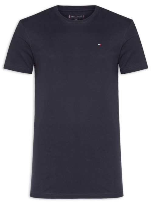 Camiseta Masculina Básica Regular Fit Em Algodão - Azul Camiseta Masculina Básica Regular Fit Em Algodão - Azul