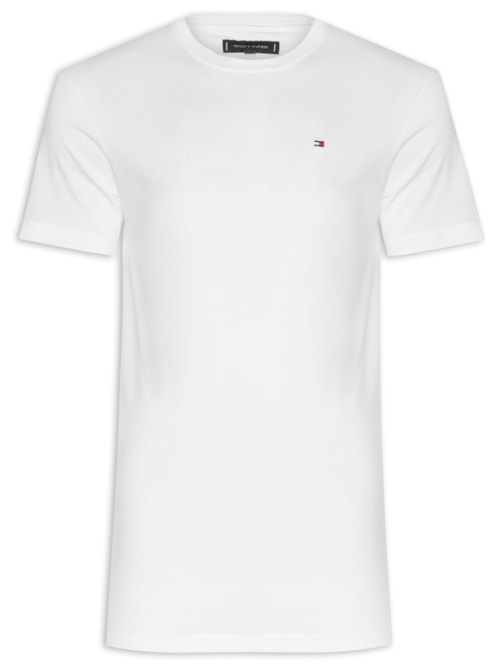 Camiseta Masculina Básica Regular Fit Em Algodão - Branco Camiseta Masculina Básica Regular Fit Em Algodão - Branco