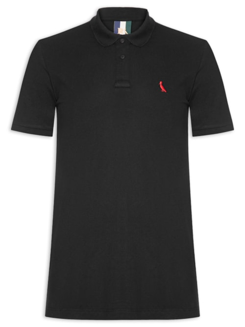 Polo Masculina Piquet Class Red Bird - Preto Polo Masculina Piquet Class Red Bird - Preto