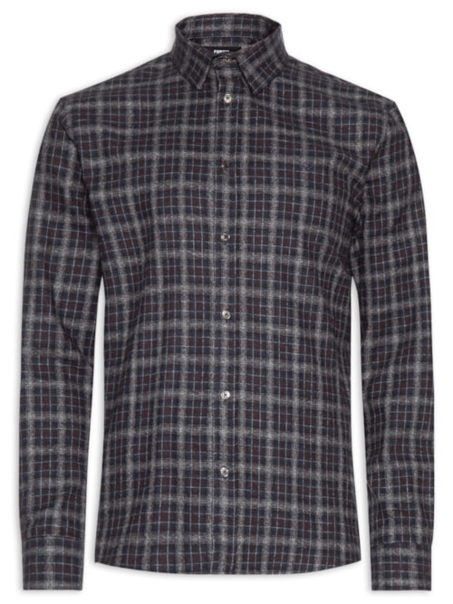 Camisa Masculina Xadrez Relax - Azul Camisa Masculina Xadrez Relax - Azul