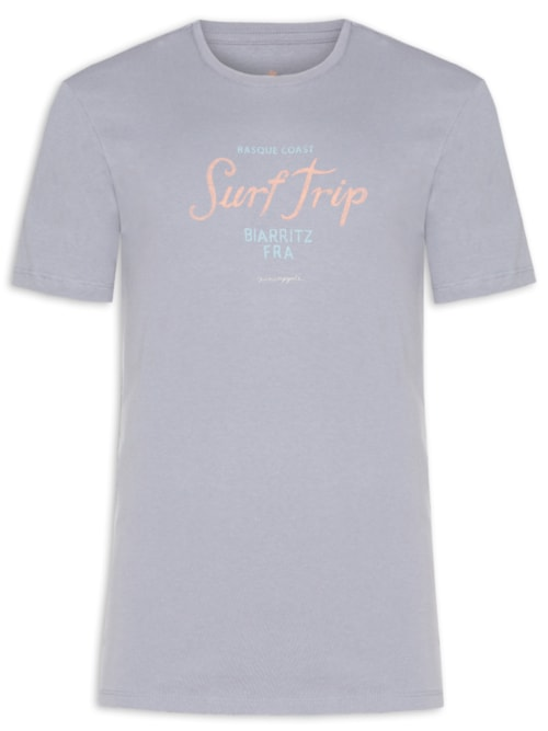 Camiseta Masculina Estampa Surf Trip - Azul Camiseta Masculina Estampa Surf Trip - Azul