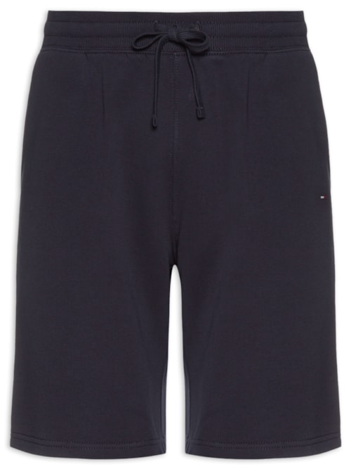 Bermuda Masculina Moletom Essential Terry Flag Logo - Azul