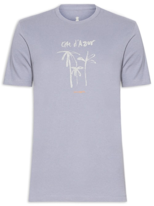 Camiseta Masculina Estampa Cote D'azur - Azul