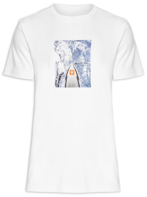Camiseta Masculina Manga Curta Gola Careca Winter Surf Snow - Branco