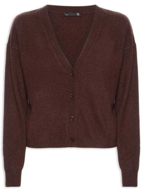 Cardigan Feminino Puro Cashmere - Marrom Cardigan Feminino Puro Cashmere - Marrom