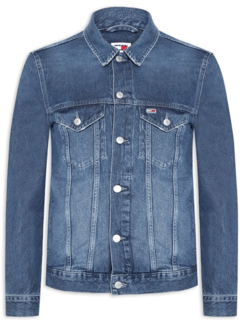Jaqueta Masculina Jeans Ryan Trucker Fit - Azul Jaqueta Masculina Jeans Ryan Trucker Fit - Azul