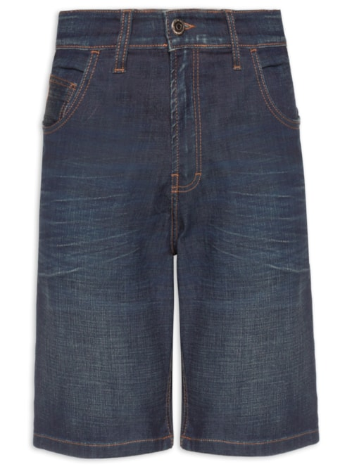 Bermuda Masculina Jeans Regular Fit Suecia - Azul