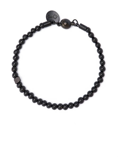 Pulseira Masculina Zeng De Pedra Natural Ágata - Preto Pulseira Masculina Zeng De Pedra Natural Ágata - Preto