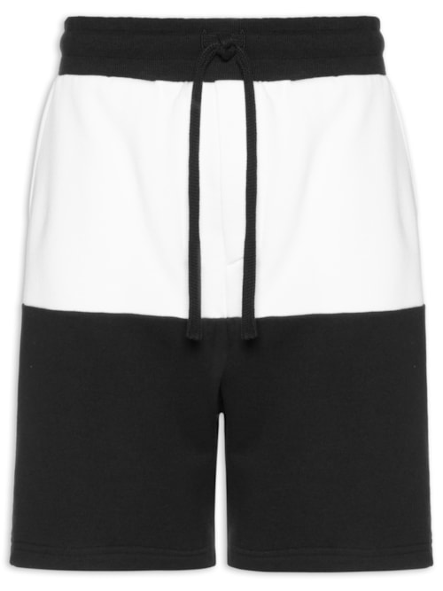 Bermuda Masculina Casual Bicolor New - Branco