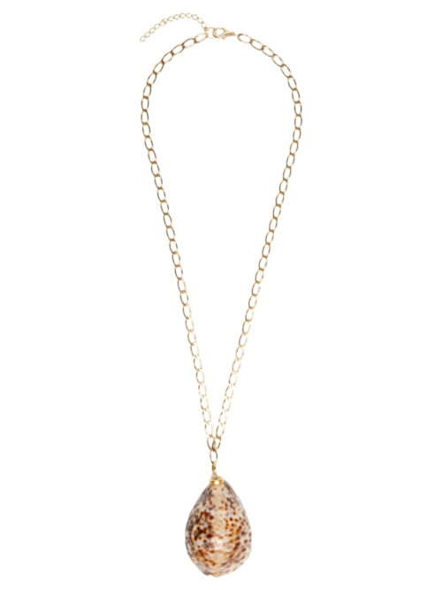 Colar Feminino Longo Maxi Búzio - Dourado Colar Feminino Longo Maxi Búzio - Dourado