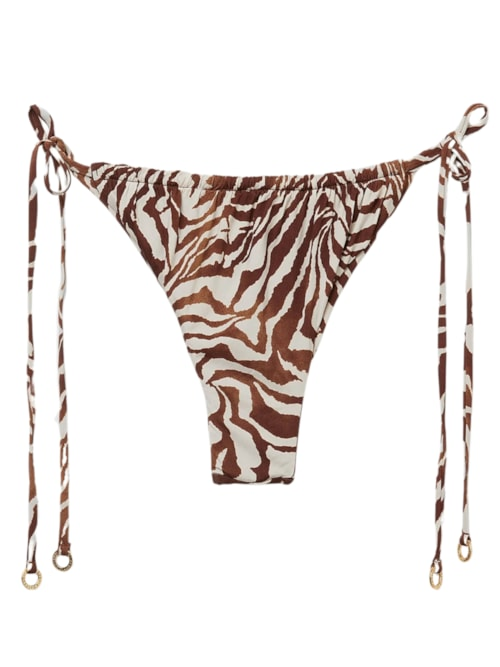 Calcinha De Biquíni Brasileira Brown Zebra - Marrom Calcinha De Biquíni Brasileira Brown Zebra - Marrom