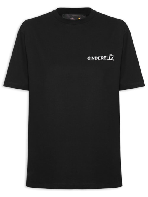 Camiseta Feminina Disney Cinderella - Preto Camiseta Feminina Disney Cinderella - Preto