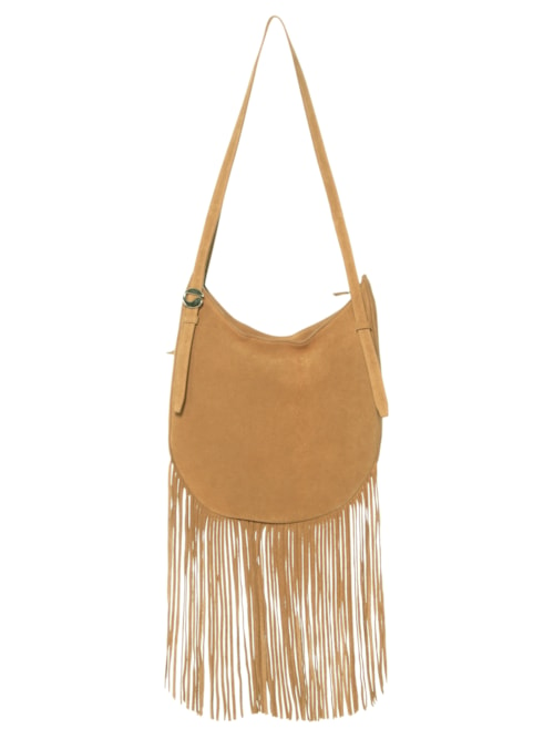Bolsa Feminina Camurça Fringed Hobo Belt - Marrom Bolsa Feminina Camurça Fringed Hobo Belt - Marrom