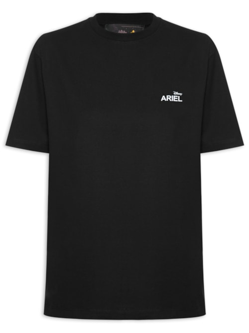 Camiseta Feminina Disney Ariel - Preto