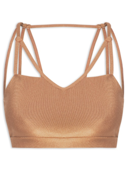 Top Denim - Marrom Top Denim - Marrom