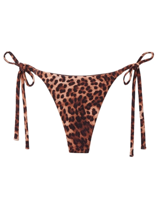 Calcinha Fio Dental Classic Animal Print - Marrom Calcinha Fio Dental Classic Animal Print - Marrom