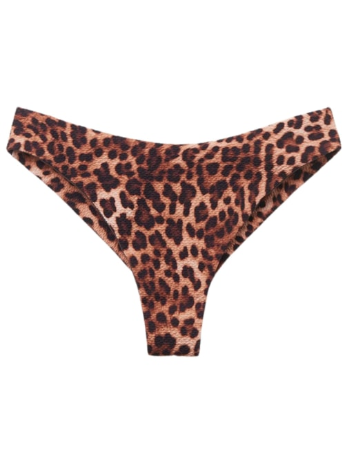 Calcinha De Biquíni Brasileira Classic Animal Print - Marrom Calcinha De Biquíni Brasileira Classic Animal Print - Marrom