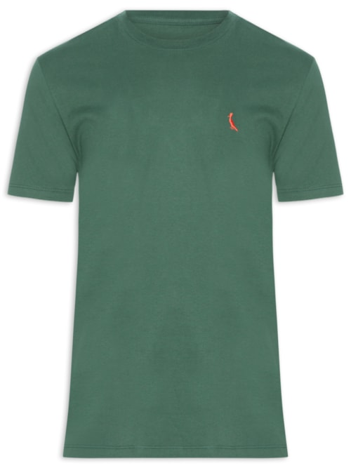 Camiseta Masculina Básica Namorados - Verde
