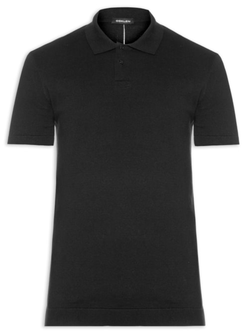 Pólo Masculina Manga Curta Classic Cotton Shirt - Preto