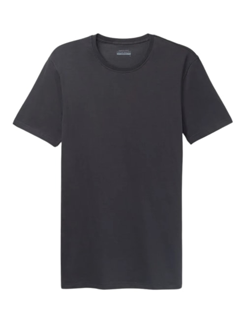 Camiseta Em Algodão Supima Elástico - Cinza Camiseta Em Algodão Supima Elástico - Cinza