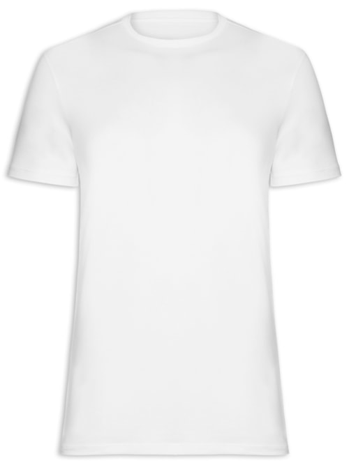 Camiseta Masculina Algodão Egípcio - Branco