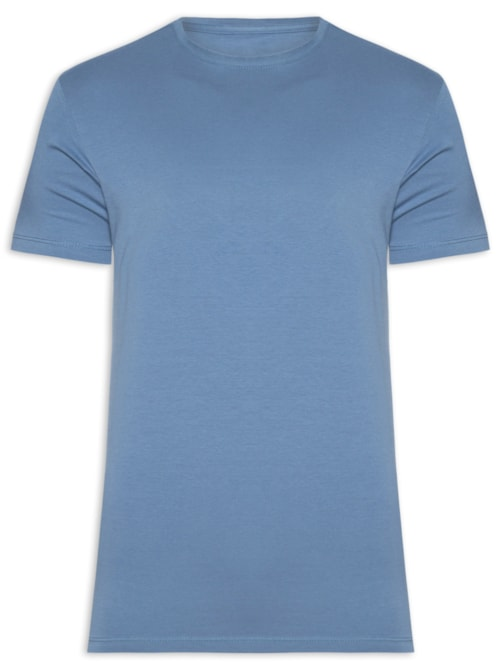 Camiseta Masculina Algodão Egípcio - Azul Camiseta Masculina Algodão Egípcio - Azul