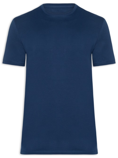 Camiseta Masculina Algodão Egípcio - Azul Marinho Camiseta Masculina Algodão Egípcio - Azul Marinho
