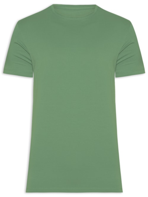 Camiseta Masculina Algodão Egícpcio - Verde