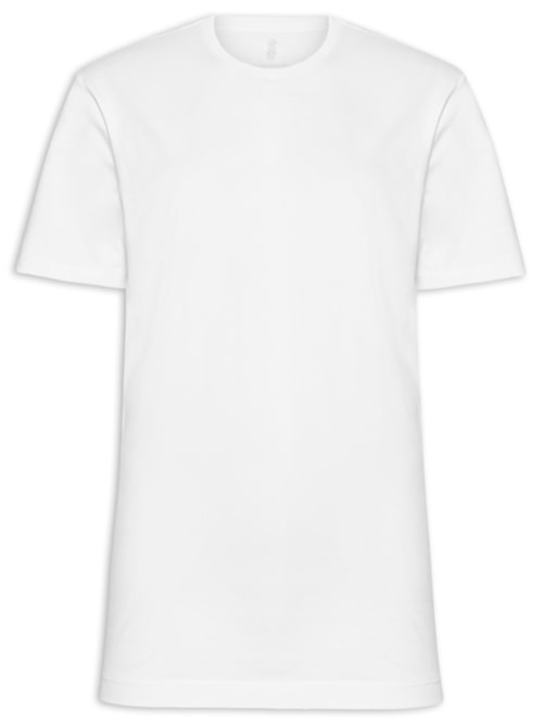 Camiseta Masculina Básica - Branco Camiseta Masculina Básica - Branco