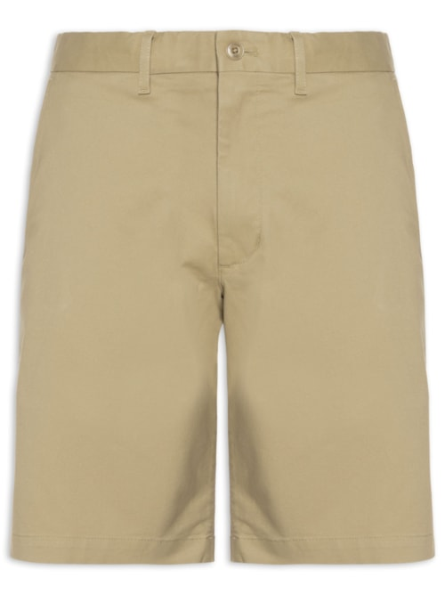 Bermuda Masculino Chino Slim Fit Brooklyn Algodão Orgânico - Bege