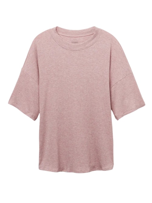 Blusa De Manga Curta Em Modal Chic Comfort - Rosa Blusa De Manga Curta Em Modal Chic Comfort - Rosa