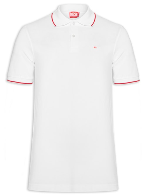 Polo Masculina T-Ferry Microdiv Logo Bordado - Branco Polo Masculina T-Ferry Microdiv Logo Bordado - Branco