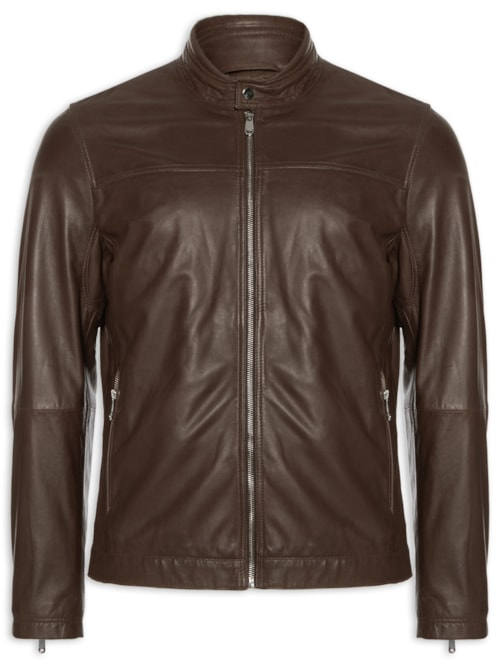 Jaqueta Masculina De Couro - Marrom