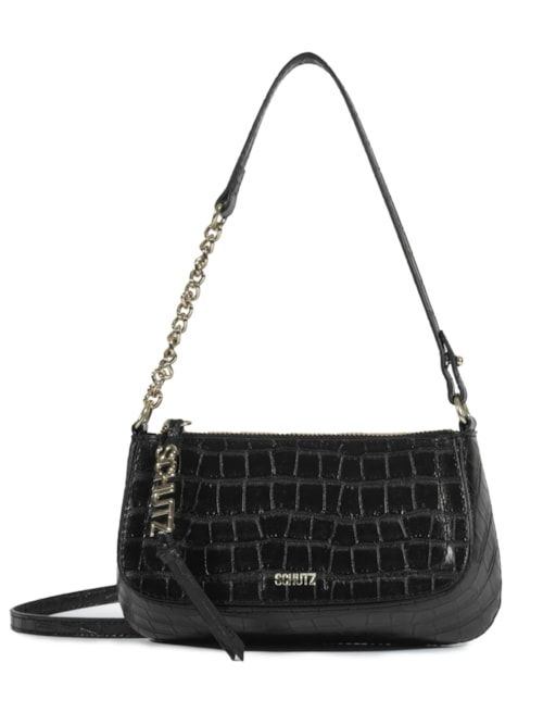 Bolsa Feminina Tiracolo Croco - Preto Bolsa Feminina Tiracolo Croco - Preto